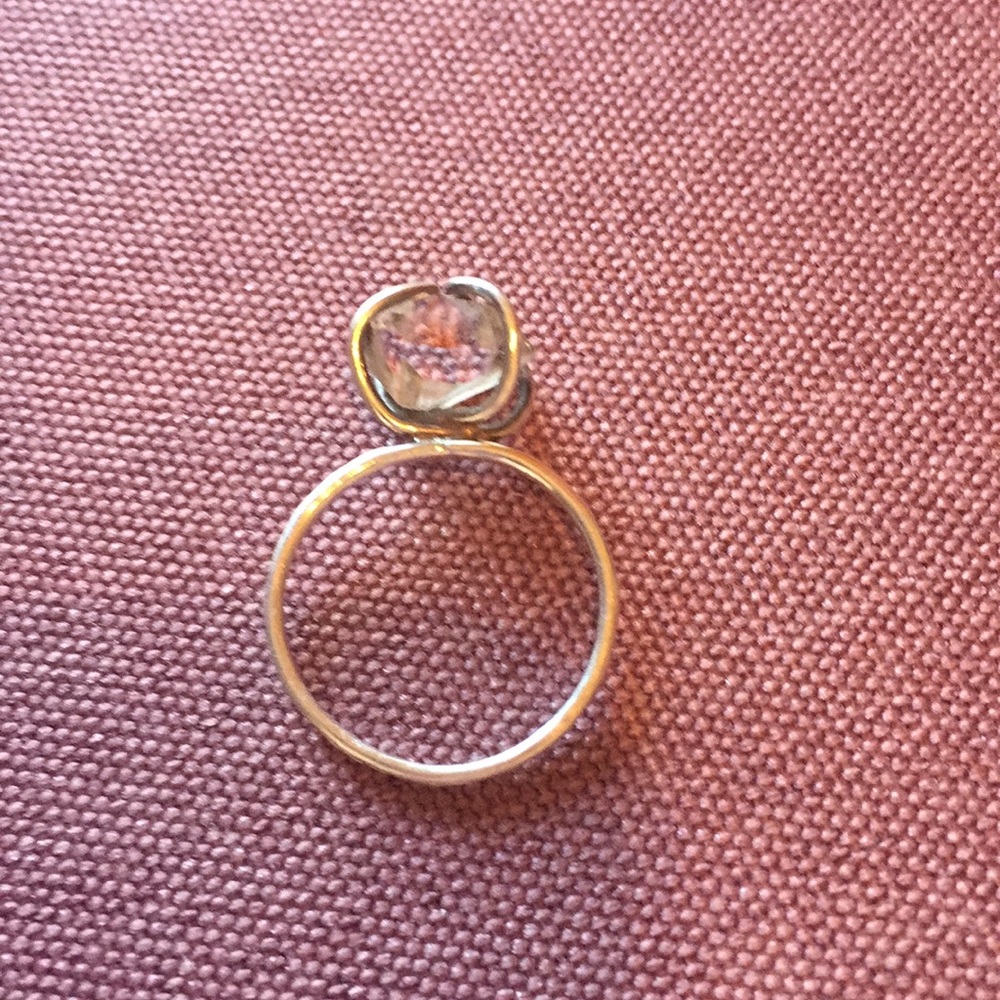 Size 8 Herkimer Diamond Stackable Silver Ring - image 2